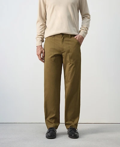 Mango Men's Cotton Patch Pockets Pants