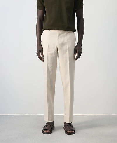 Mango Men's Amalfi Linen Slim-Fit Suit Pants