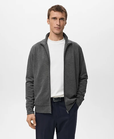 Mango Men's Regular-Fit Zip-Up Hoodie