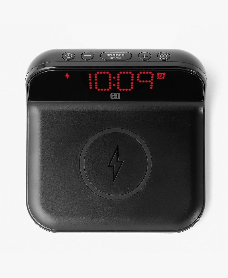 iHome iHV18B Qi Wireless Charging Digital Alarm Clock