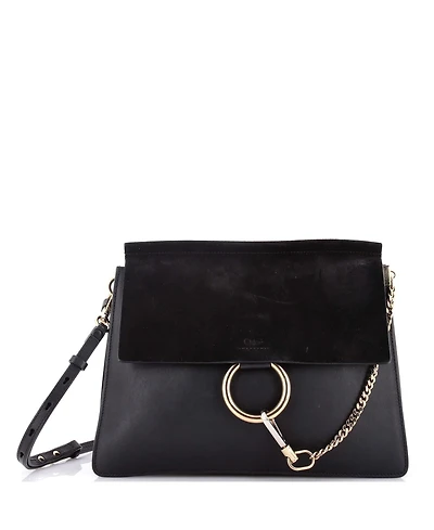 Pre-Owned Chloe Medium Faye Shoulder Bag Leather