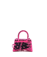 Pre-Owned Balenciaga Xs Graffiti Hourglass Top Handle Bag Leather