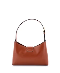 Pre-Owned Salvatore Ferragamo East West Trifolio Shoulder Bag Leather