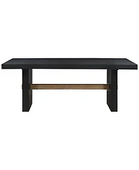 Macai 9-Pc. Wood Dining Set (Rectangular Table + 8 Upholstered Side Chairs)