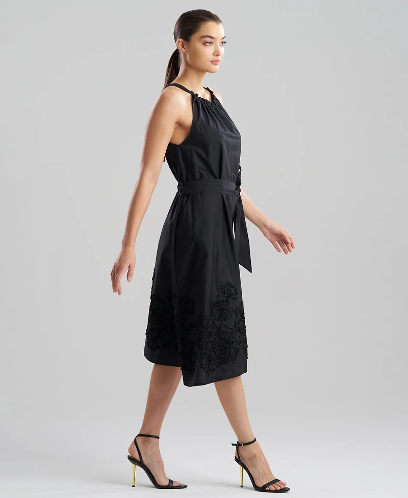 Natori Women's Carnation Embroidery Halter Neck Midi Dress