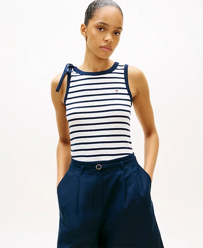 Tommy Hilfiger Women's Bow Detail Crewneck Tank Top
