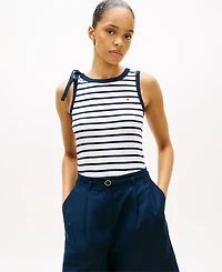 Tommy Hilfiger Women's Bow Detail Crewneck Tank Top