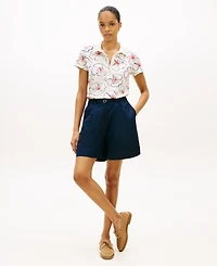 Tommy Hilfiger Women's Classic Pique Printed Short-Sleeve Polo Top