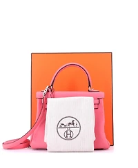 Pre-Owned HERMES Kelly 25 Handbag Pink Swift with Palladium Hardware