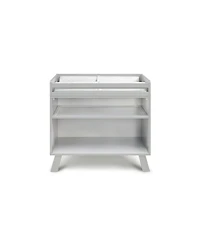 Flynama Modern Multi Purpose Changing Table Gray Finish with Removable Tray Convertible to Bookshelf