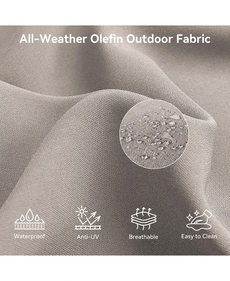 Gymojoy 6-Piece Wicker Patio Conversation Set with 6 in. Olefin Cushions/Patio Swivel Chairs with Sofa