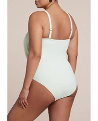 Eloquii Women's Crossover Strapless One Piece