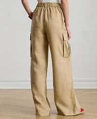 Lauren Ralph Women's High Rise Wide Leg Cargo Pants