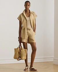 Lauren Ralph Women's Wide Leg High Rise Shorts