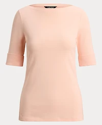 Lauren Ralph Stretch Cotton Boatneck T-Shirt