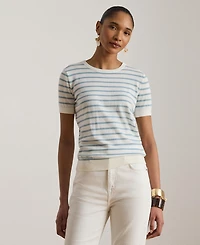 Lauren Ralph Women's Short-Sleeve Ribbed Sweater