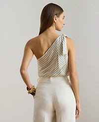 Lauren Ralph Women's Striped One-Shoulder Blouse