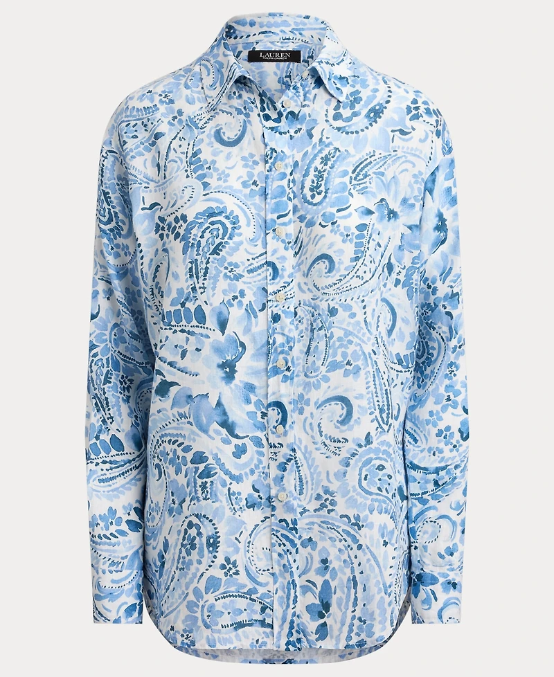 Lauren Ralph Women's Paisley Print Long-Sleeve Shirt