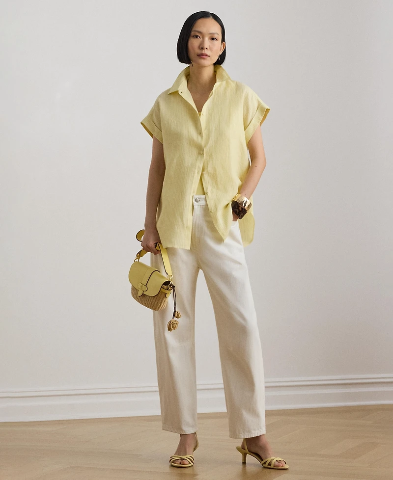 Lauren Ralph Women's Relaxed Fit Short-Sleeve Shirt