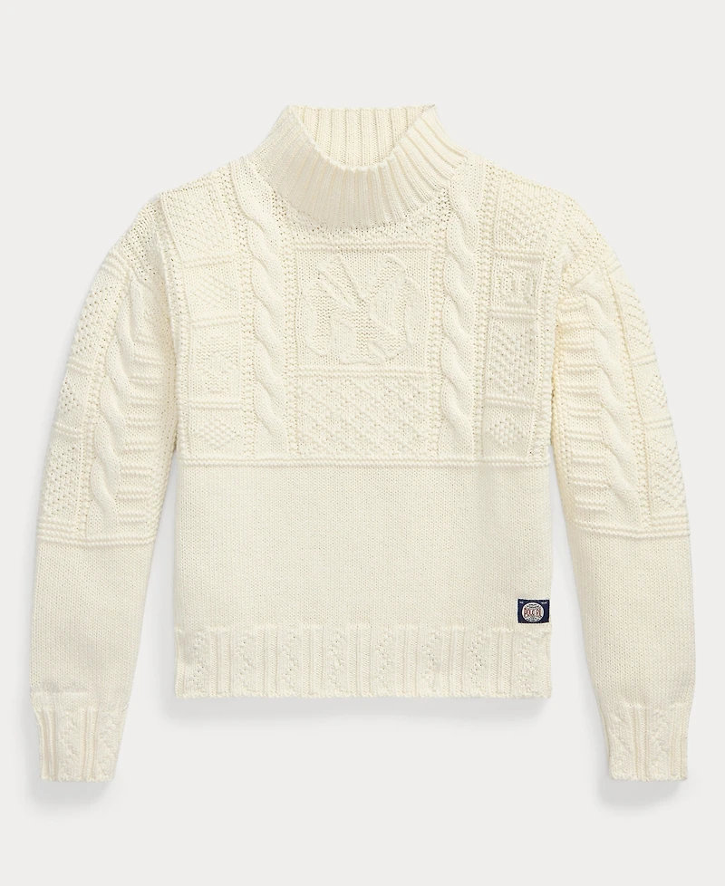 Polo Ralph Lauren Women's Embroidered Mock Neck Sweater