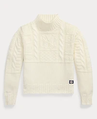 Polo Ralph Lauren Women's Embroidered Mock Neck Sweater