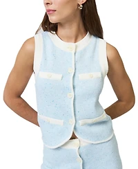 Central Park West Women's Celeste Tweed Yarn Vest