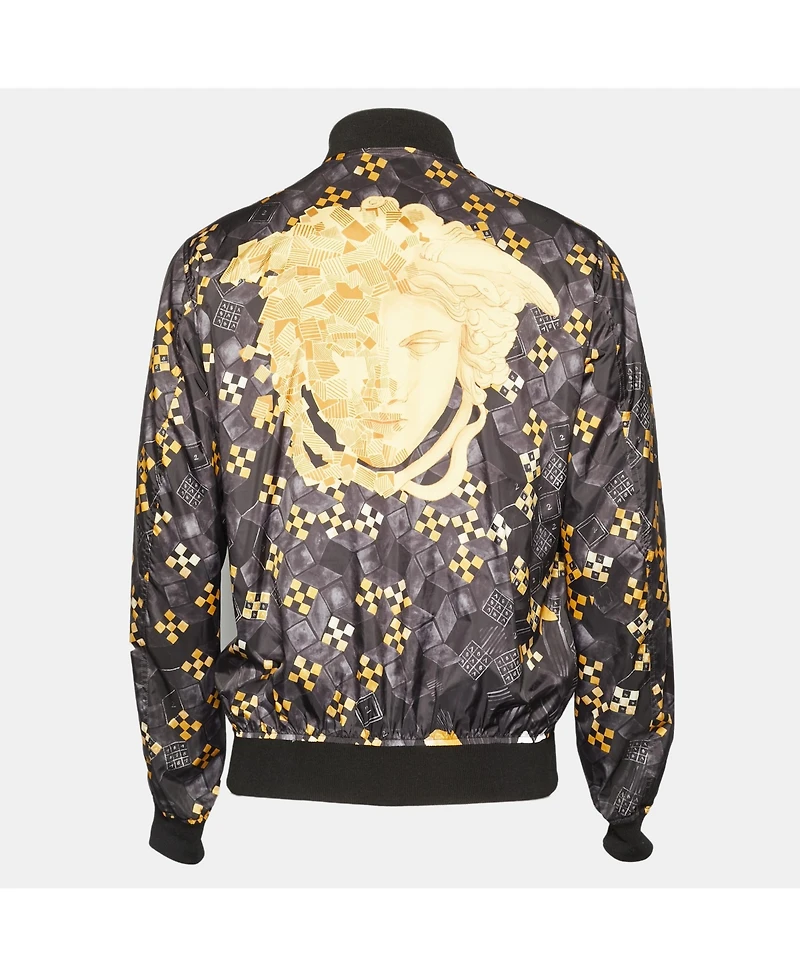Pre-Owned Versace Men's Graphic Print Zip-Up Bomber Jacket