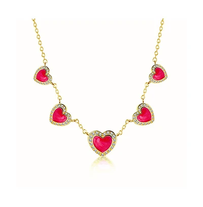 Chanteur Girls 18K Hypoallergenic Heart Pendant Necklace