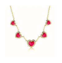 Chanteur Girls 18K Hypoallergenic Heart Pendant Necklace