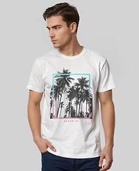 Fifth Sun Men's Paradise Palms Short Sleeve Crew T-shirt