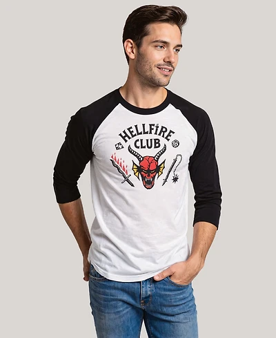 Stranger Things Men's Hellfire Club Raglan T-shirt