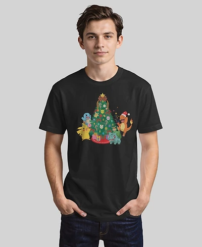 Fifth Sun Men's Pokemon Christmas Tree Short Sleeves T-shirt