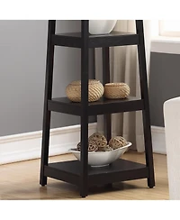 Rainsken Trapezoid Coat Rack with 3-Tier Storage Shelves, Freestanding Hall Tree with Hooks, Industrial Style for Entryway, Living Room