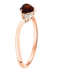 Lali Jewels Garnet (1/2 ct. t.w.) & Diamond (1/20 ct. t.w.) Ring in 14k Rose Gold
