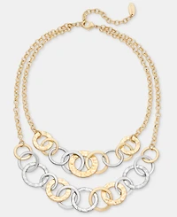 Style & Co Two-Tone Disc Two-Row Necklace, Macy's Exclusive