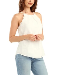 Bcx Women's Patchwork Embroidery Halter Neck Top