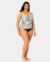 Anne Cole Plus Shirred Tankini Top