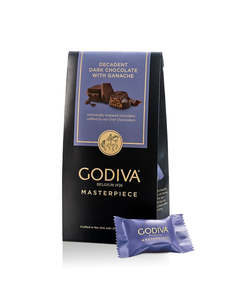 Godiva Dark Chocolate Ganache Masterpiece Small Bag, 6-Pack
