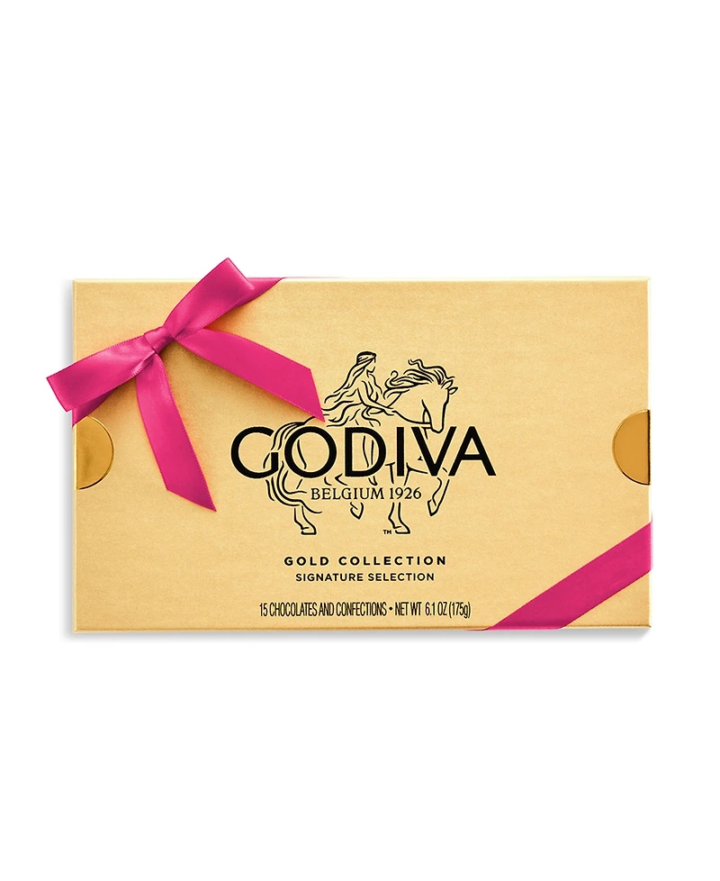 Godiva Assorted Chocolate Gold Gift Box with Azalea Ribbon