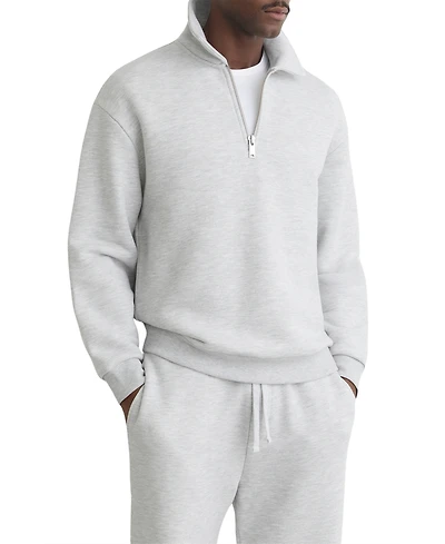 Reiss Men's Cotton-Blend Heavyweight Zip Sweatshirt