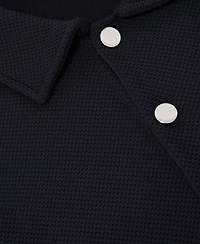 Reiss Men's Textured Half-Button Polo Shirt