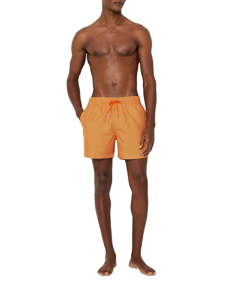 Reiss Men's Orient Geometric-Print Swim Shorts