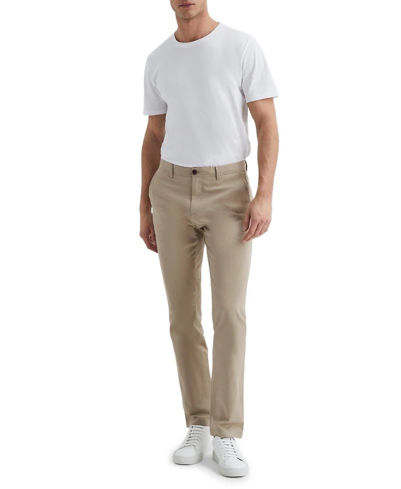Reiss Men's Washed-Cotton Slim-Fit Chinos Pants