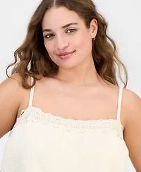 And Now This Trendy Plus Cotton Gauze Bubble Top, Macy's Exclusive