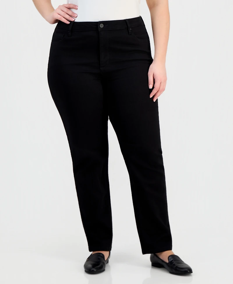Jones New York Plus Lexington Straight-Leg Jeans