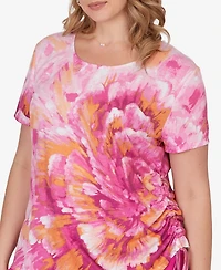 Ruby Rd. Plus Bold Watercolor Floral Knit Top