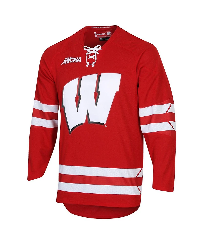 Under Armour Men's Wisconsin Badgers Replica Hockey Jersey