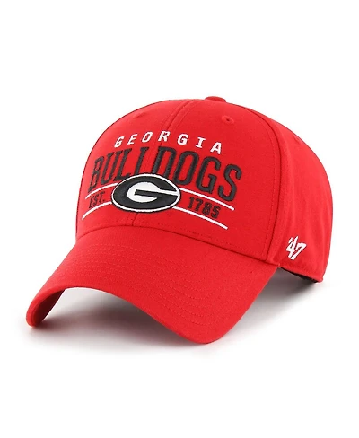 '47 Brand Men's Red Georgia Bulldogs Center Line Mvp Adjustable Hat
