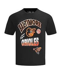 Pro Standard Men's Black Baltimore Orioles Turn It Up Dropped Shoulder T-Shirt