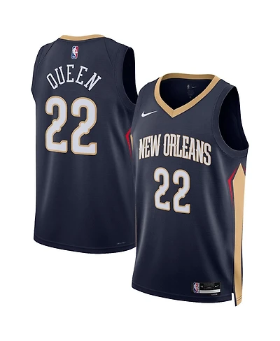Nike Men's and Women's Derik Queen Navy New Orleans Pelicans Swingman Icon Edition Jersey